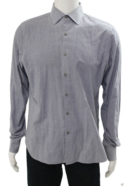 The Men's Store at Bloomingdale's Mens Gray Point Dress Shirt Size M