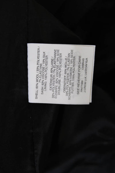 J Crew Women Sheath Dress Black Long Sleeve Mid Calf Size 6