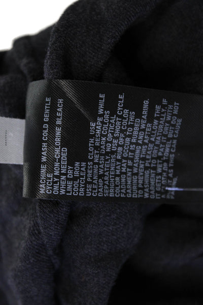 Uniqlo Women Basic Mock Neck Long Sleeve Rayon Top Dark Gray Size M