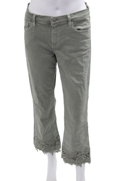 J Brand Womens Cropped Gray Pants 94% Cotton Bohemian Inseam 25 Size 29