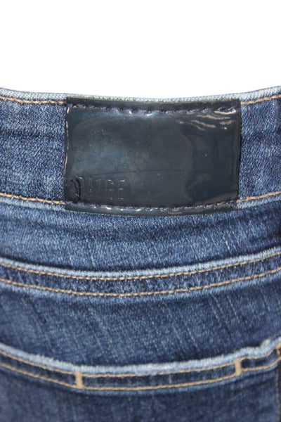 Paige Women Cropped Skinny Dark Blue Jeans Size 29