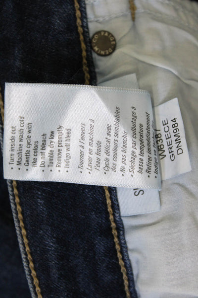 Paige Women Cropped Skinny Dark Blue Jeans Size 29