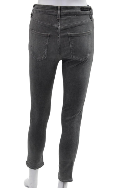 Citizens of Humanity Women Dark Gray Mid-Rise Ankle Skinny Jeans Size 28