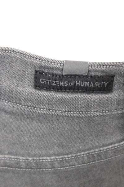Citizens of Humanity Women Dark Gray Mid-Rise Ankle Skinny Jeans Size 28