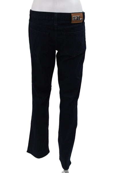 Ralph Lauren Women Straight Jeans Dark Blue Mid-Rise Size 29