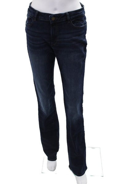 DL 1961 Womens Bootcut Jeans Dark Blue Mid Rise Button Size 29
