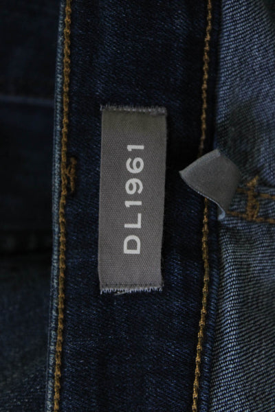 DL 1961 Womens Bootcut Jeans Dark Blue Mid Rise Button Size 29