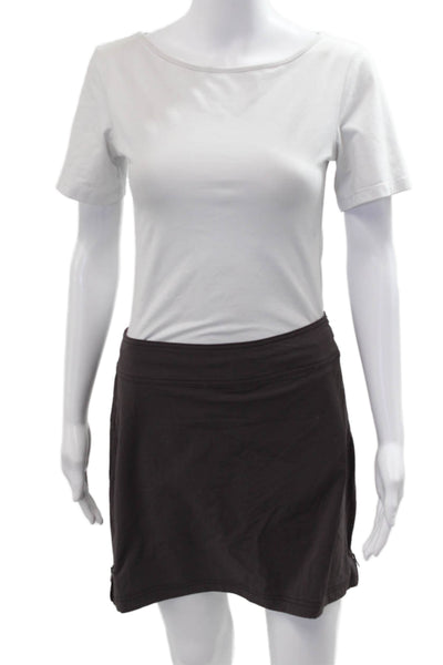 Athleta Womens Cargo Mini Skort Dark Gray Size 6