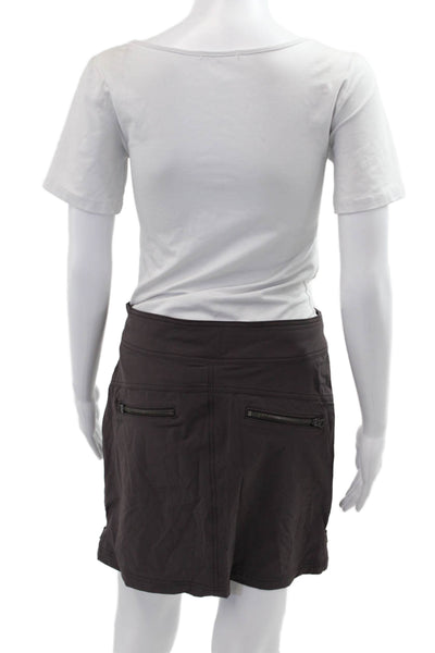 Athleta Womens Cargo Mini Skort Dark Gray Size 6