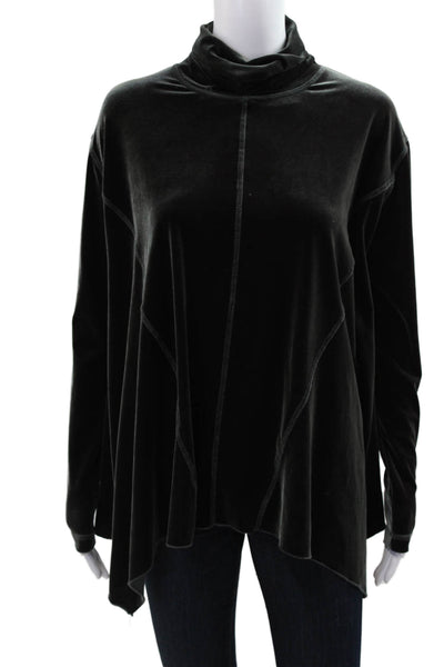 Sno Skins Women Designer Pullover Sweater Mock Neck Long Sleeve Black Size S