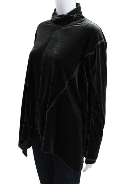 Sno Skins Women Designer Pullover Sweater Mock Neck Long Sleeve Black Size S