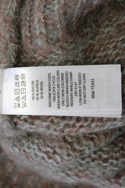 Rachel Zoe Women Pullover Beige Crew Neck Alpaca Wool Long Sleeve Size S