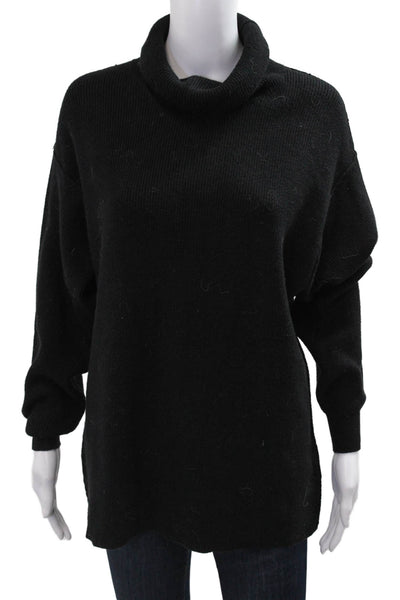 Free People Women Pullover Turtleneck Sweater Black Long Sleeve Size XS