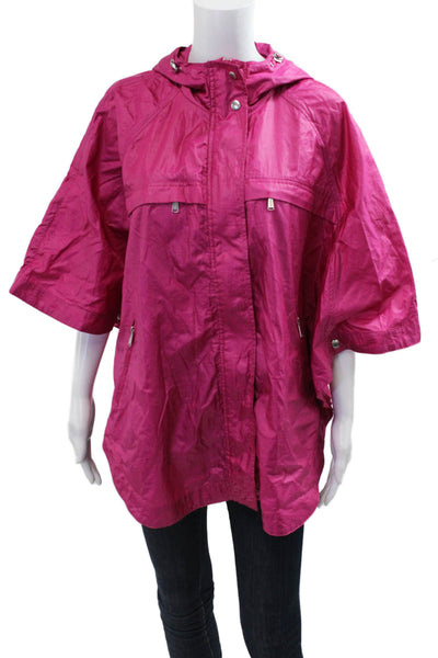 Michael Michael Kors Womens Anorak Poncho Pink Short Sleeve Size S