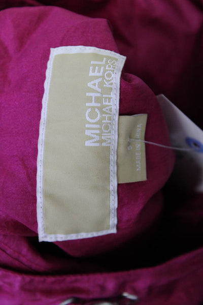 Michael Michael Kors Womens Anorak Poncho Pink Short Sleeve Size S