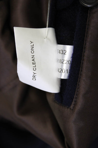 Peter Millar Mens Dark Blue Mock Neck Sleeveless Vest Cotton Linen Size 2XL