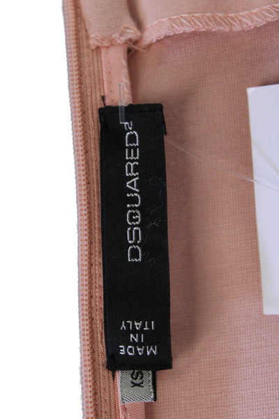 Dsquared2 Womens Bodycon Sheath Dress Pink Size XS