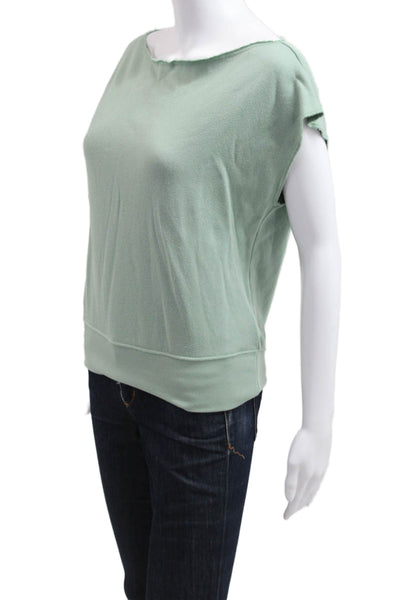 Carbon 38 Womens Sleeveless Basic Green Cotton Modal Top Size XS
