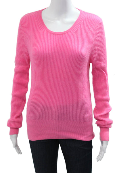 Essentiel Women Pink Merino Cashmere Pullover Sweater Size XL