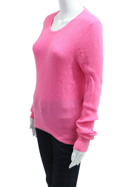 Essentiel Women Pink Merino Cashmere Pullover Sweater Size XL