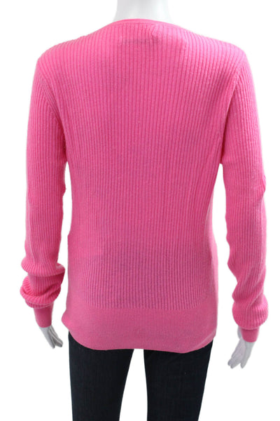 Essentiel Women Pink Merino Cashmere Pullover Sweater Size XL