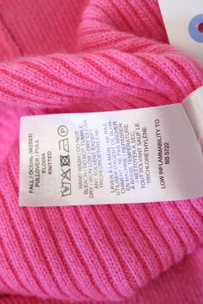 Essentiel Women Pink Merino Cashmere Pullover Sweater Size XL
