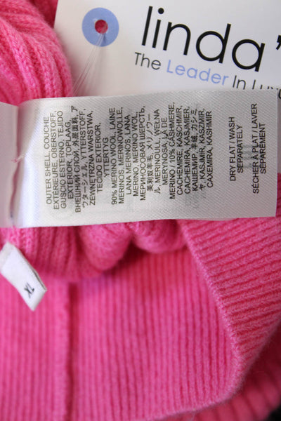 Essentiel Women Pink Merino Cashmere Pullover Sweater Size XL