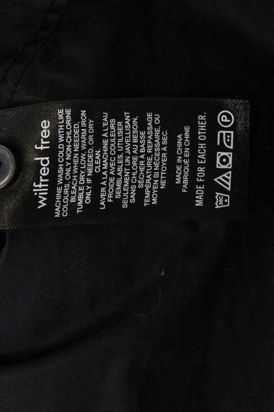 Wilfred Free Womens Black Cotton Collared Button Up Long Sleeve Top Size L