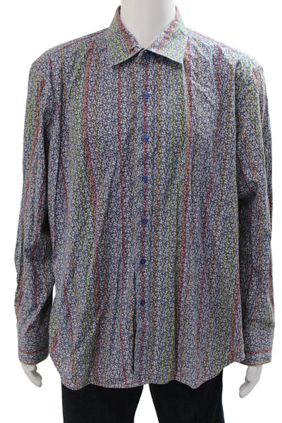 Robert Graham Mens Button Down Shirt Multi Colored Size Extra Extra Extra Large