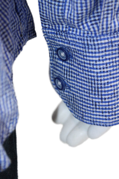 Robert Graham Mens Striped Classic Fit Shirt Blue Size Extra Extra Extra Large