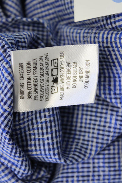 Robert Graham Mens Striped Classic Fit Shirt Blue Size Extra Extra Extra Large