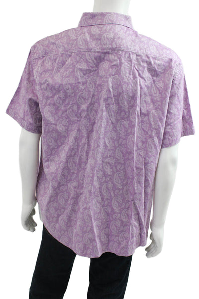 Robert Graham Mens Paisley Print Shirt Purple Size Extra Extra Extra Large