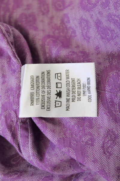 Robert Graham Mens Paisley Print Shirt Purple Size Extra Extra Extra Large