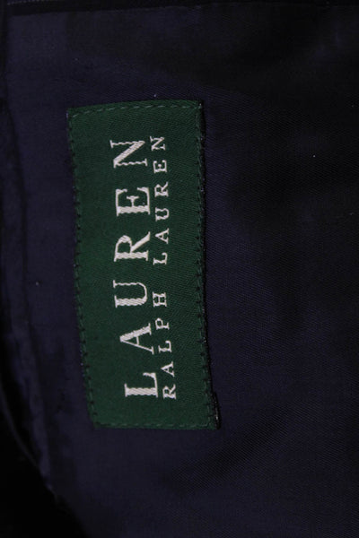 Lauren Ralph Lauren Mens Dark Blue Striped 100% Wool Suit Jacket Button Size 42