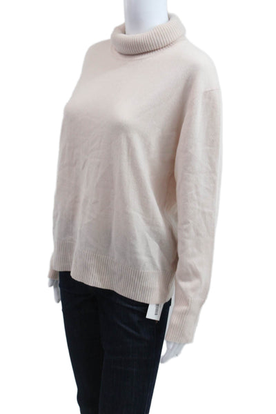 M. Patmos Women Pullover Turtleneck Beige Long Sleeve Size S