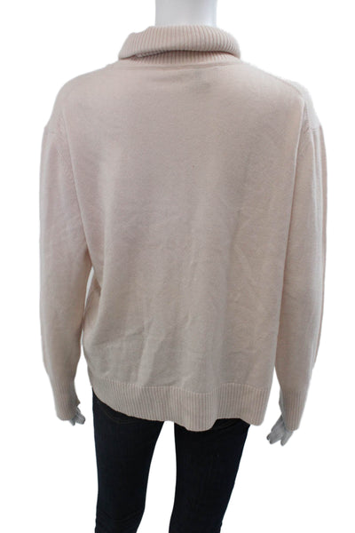 M. Patmos Women Pullover Turtleneck Beige Long Sleeve Size S