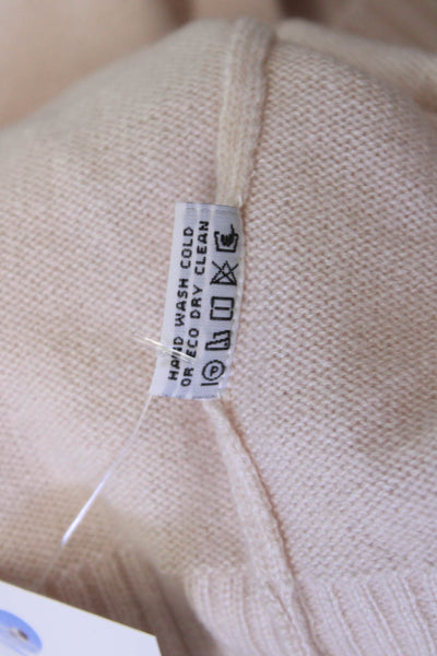 M. Patmos Women Pullover Turtleneck Beige Long Sleeve Size S