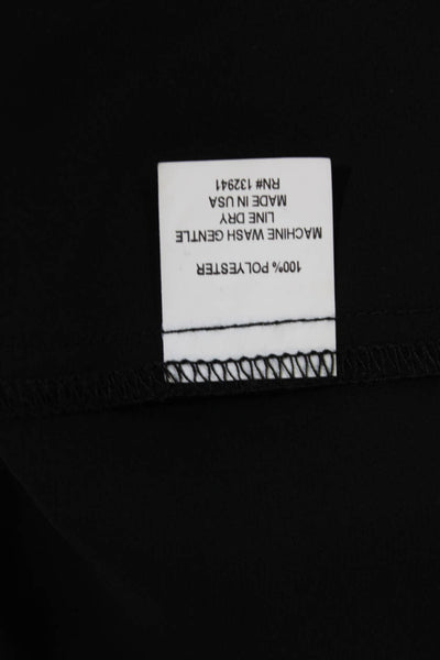 Amanda Uprichard Women Black V-Neck Camisole Bohemian Polyester Size S