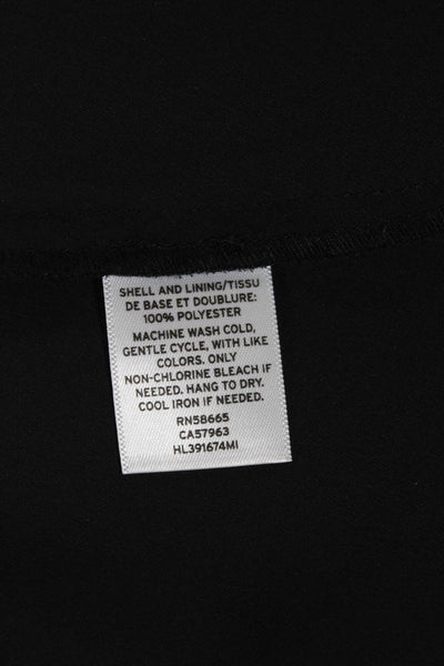 Trouve Women Black V-Neck Sleeveless Camisole Solid Polyester Size M
