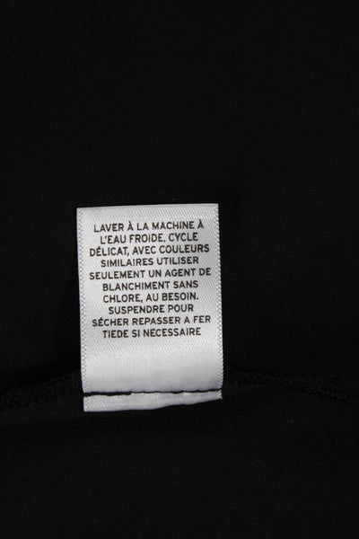 Trouve Women Black V-Neck Sleeveless Camisole Solid Polyester Size M