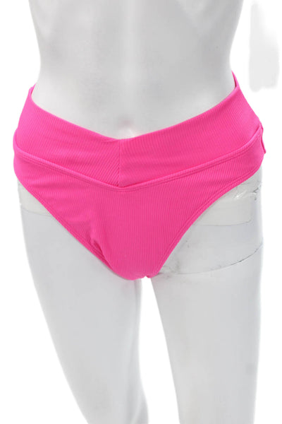 Becca by Rebecca Virtue Women Pink Bikini Bottoms Nylon Spandex Size M