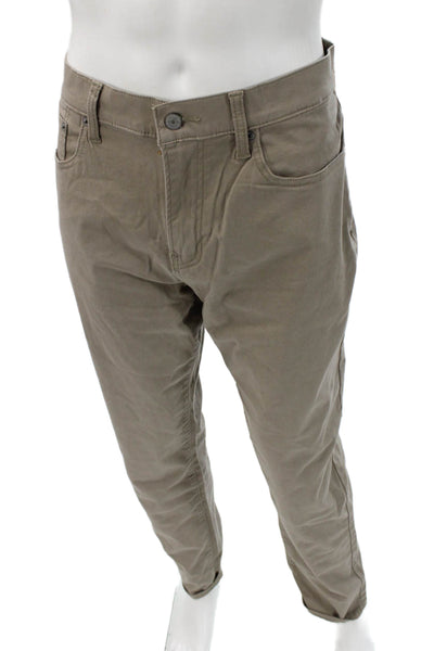 Lucky Brand Mens Beige Chino Khakis 100% Cotton Size 34