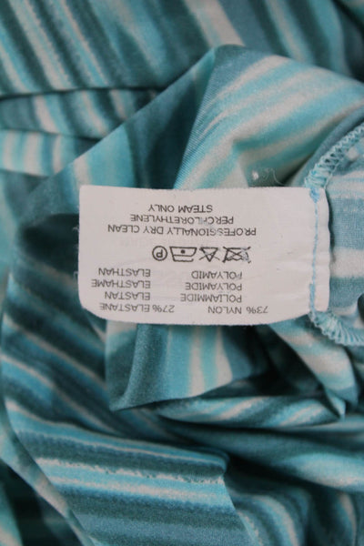 Missoni Women Shift Sleeveless Light Blue Striped Dress Size 44