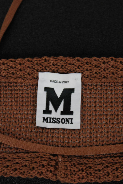 Missoni Womens Knit Striped Tie Closure Belt Multicolor 28"