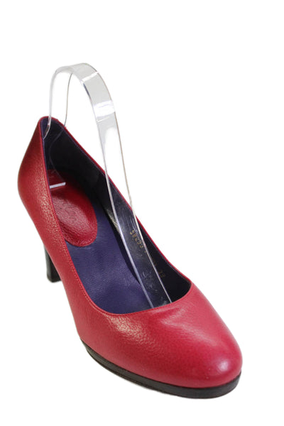 Boden Womens Leather Low Platform Slide On Pumps Pink Size 39 9