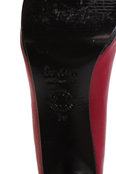 Boden Womens Leather Low Platform Slide On Pumps Pink Size 39 9