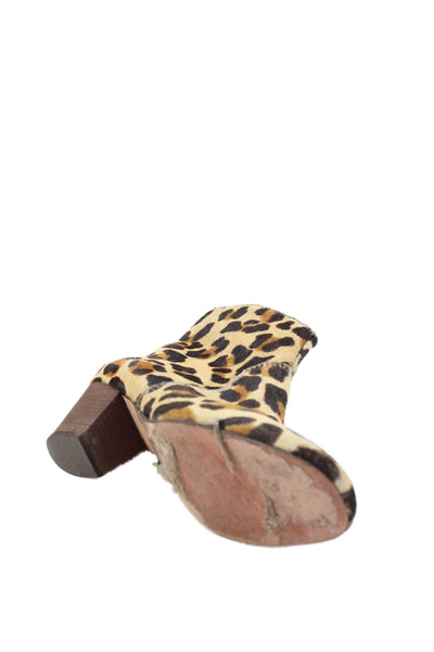 Boden Womens Animal Print Funky Ankle Boots Brown Size 38 8