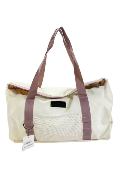 Adidas by Stella McCartney Womens Swim Tote Shoulder Handbag White Brown
