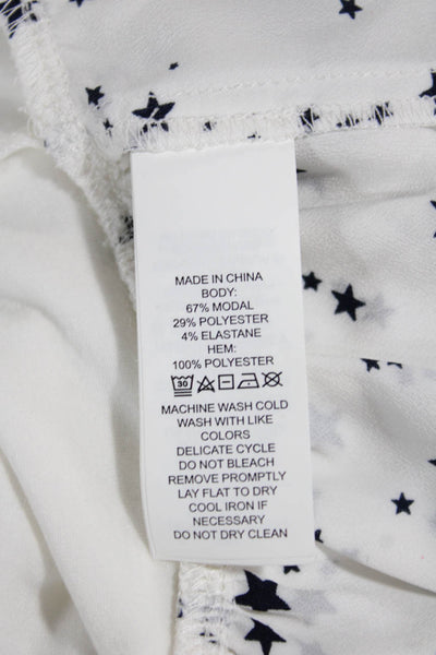 Kate Spade New York Women Basic T-Shirt White Stars Short Sleeve Size XS