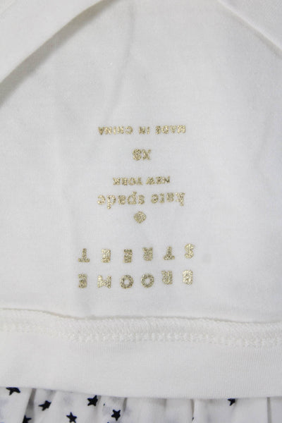 Kate Spade New York Women Basic T-Shirt White Stars Short Sleeve Size XS
